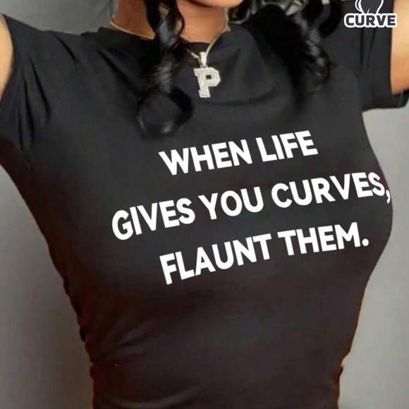 SHEIN Tops - SHEIN Black Statement Tee